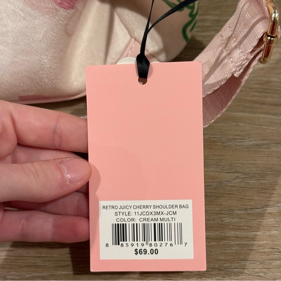 Juicy Couture Retro Cherry Shoulder Bag with Crossbody Strap - Picture 8 of 8